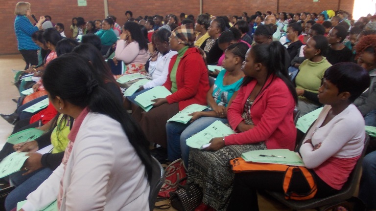 Facilitator Prof Annaelie Botha from the Department of Health Studies  with participants in the Health & Wellness workshop